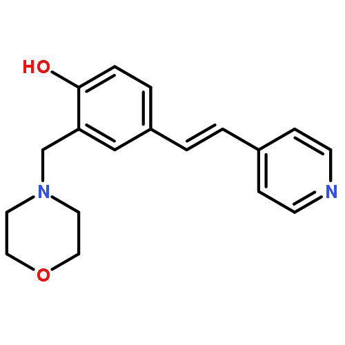 PHENOL, 2-(4-MORPHOLINYLMETHYL)-4-[(1E)-2-(4-PYRIDINYL)ETHENYL]-