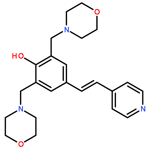 Phenol, 2,6-bis(4-morpholinylmethyl)-4-[(1E)-2-(4-pyridinyl)ethenyl]-