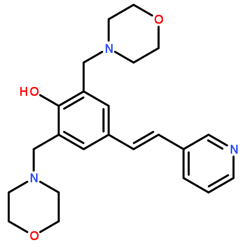 Phenol, 2,6-bis(4-morpholinylmethyl)-4-[(1E)-2-(3-pyridinyl)ethenyl]-