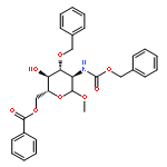 D-GLUCOPYRANOSIDE, METHYL 2-DEOXY-2-[[(PHENYLMETHOXY)CARBONYL]AMINO]-3-O-(PHENYLMETHYL)-, 6-BENZOATE