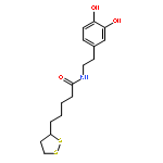 1,2-Dithiolane-3-pentanamide, N-[2-(3,4-dihydroxyphenyl)ethyl]-