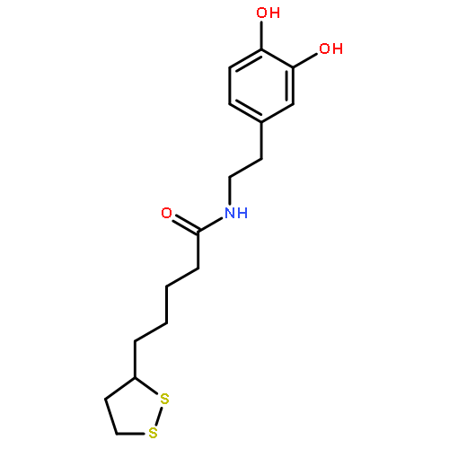 1,2-Dithiolane-3-pentanamide, N-[2-(3,4-dihydroxyphenyl)ethyl]-