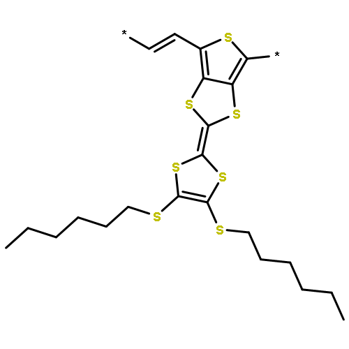 POLY[[2-[4,5-BIS(HEXYLTHIO)-1,3-DITHIOL-2-YLIDENE]THIENO[3,4-D]-1,3-DITHIOLE-4,6-DIYL]-1,2-ETHENEDIYL]