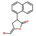 2(3H)-Furanone, 5-(bromomethylene)dihydro-3-(1-naphthalenyl)-, (E)-