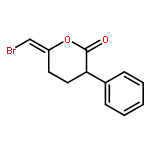 2H-Pyran-2-one,6-(bromomethylene)tetrahydro-3-phenyl-, (E)- (9CI)