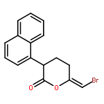 2H-Pyran-2-one,6-(bromomethylene)tetrahydro-3-(1-naphthalenyl)-, (6E)-