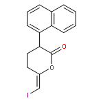 2H-PYRAN-2-ONE, TETRAHYDRO-6-(IODOMETHYLENE)-3-(1-NAPHTHALENYL)-, (E)-