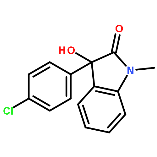 2H-INDOL-2-ONE, 3-(4-CHLOROPHENYL)-1,3-DIHYDRO-3-HYDROXY-1-METHYL-