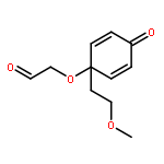 ACETALDEHYDE, 2-[[1-(2-METHOXYETHYL)-4-OXO-2,5-CYCLOHEXADIEN-1-YL]OXY]-