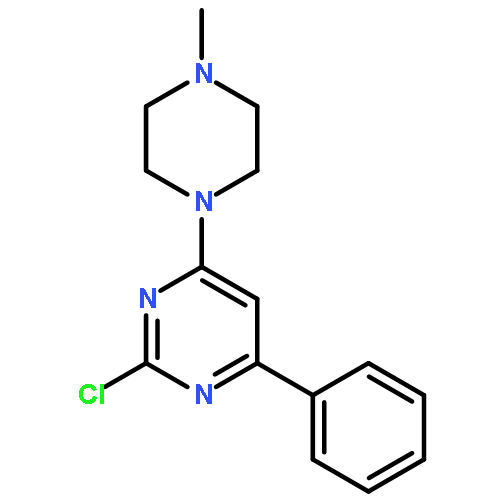 Pyrimidine, 2-chloro-4-(4-methyl-1-piperazinyl)-6-phenyl-