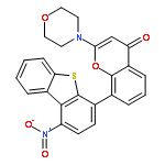 4H-1-Benzopyran-4-one, 2-(4-morpholinyl)-8-(1-nitro-4-dibenzothienyl)-