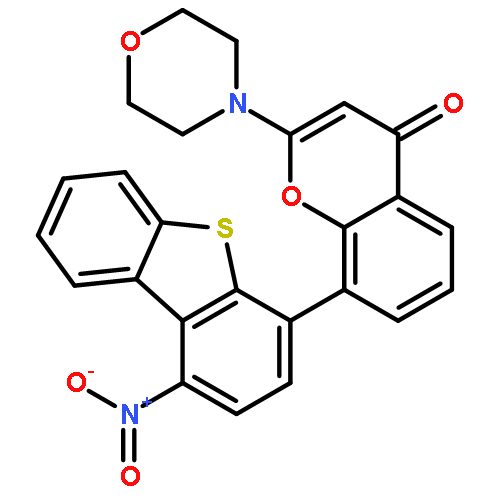 4H-1-Benzopyran-4-one, 2-(4-morpholinyl)-8-(1-nitro-4-dibenzothienyl)-