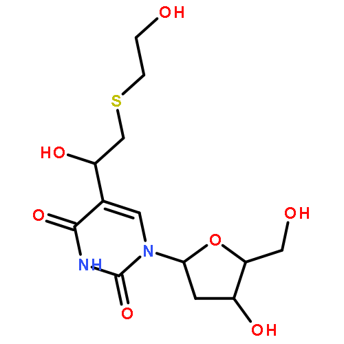 Uridine, 2'-deoxy-5-[1-hydroxy-2-[(2-hydroxyethyl)thio]ethyl]-, (S)-