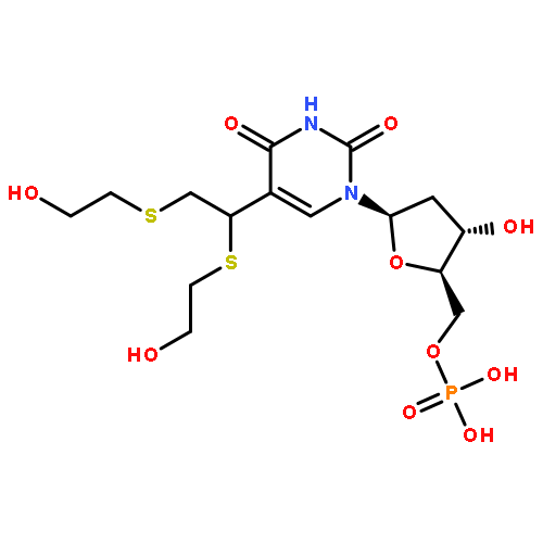 5'-URIDYLIC ACID, 5-[1,2-BIS[(2-HYDROXYETHYL)THIO]ETHYL]-2'-DEOXY-, (R)-