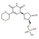 5'-URIDYLIC ACID, 2'-DEOXY-5-(1,4-OXATHIAN-2-YL)-, (R)-