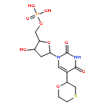 5'-Uridylic acid, 2'-deoxy-5-(1,4-oxathian-2-yl)-, (S)-