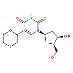 URIDINE, 2'-DEOXY-5-(1,4-OXATHIAN-2-YL)-, (R)-