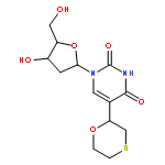 Uridine, 2'-deoxy-5-(1,4-oxathian-2-yl)-, (S)-