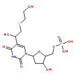 5'-Uridylic acid, 2'-deoxy-5-[1-hydroxy-2-[(2-hydroxyethyl)thio]ethyl]-, (S)-