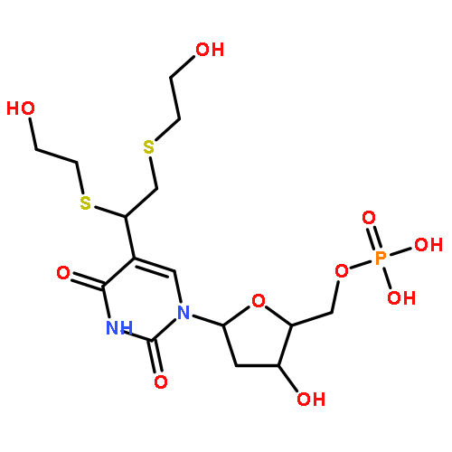 5'-Uridylic acid, 5-[1,2-bis[(2-hydroxyethyl)thio]ethyl]-2'-deoxy-, (S)-