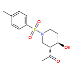 4-Piperidinol, 3-acetyl-1-[(4-methylphenyl)sulfonyl]-, (3R,4R)-rel-