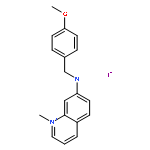 QUINOLINIUM, 7-[[(4-METHOXYPHENYL)METHYL]AMINO]-1-METHYL-, IODIDE