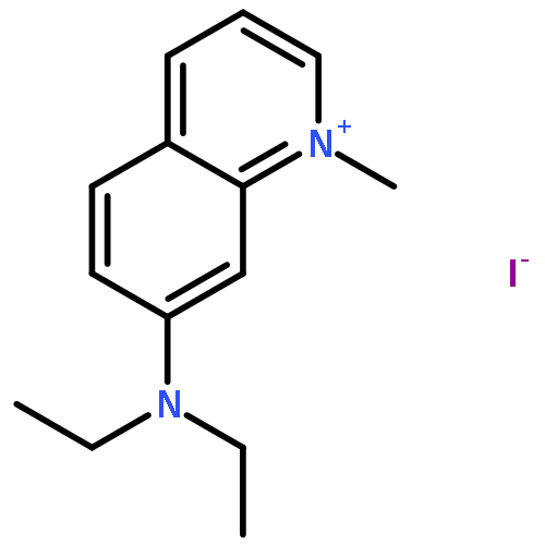 QUINOLINIUM, 7-(DIETHYLAMINO)-1-METHYL-, IODIDE