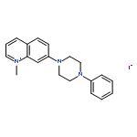 Quinolinium, 1-methyl-7-(4-phenyl-1-piperazinyl)-, iodide