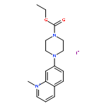 Quinolinium, 7-[4-(ethoxycarbonyl)-1-piperazinyl]-1-methyl-, iodide