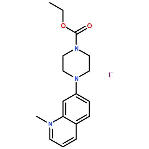 Quinolinium, 7-[4-(ethoxycarbonyl)-1-piperazinyl]-1-methyl-, iodide