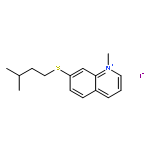 QUINOLINIUM, 1-METHYL-7-[(3-METHYLBUTYL)THIO]-, IODIDE