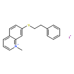 QUINOLINIUM, 1-METHYL-7-[(2-PHENYLETHYL)THIO]-, IODIDE