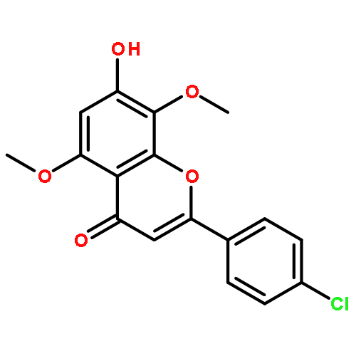 4H-1-BENZOPYRAN-4-ONE, 2-(4-CHLOROPHENYL)-7-HYDROXY-5,8-DIMETHOXY-