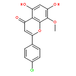 4H-1-Benzopyran-4-one, 2-(4-chlorophenyl)-5,7-dihydroxy-8-methoxy-