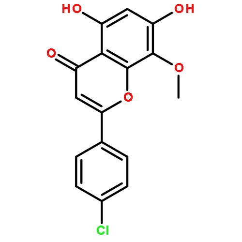 4H-1-Benzopyran-4-one, 2-(4-chlorophenyl)-5,7-dihydroxy-8-methoxy-