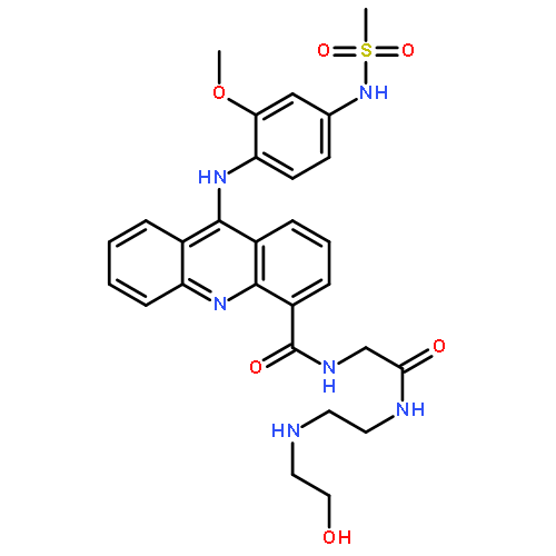 N-[2-({2-[(2-hydroxyethyl)amino]ethyl}amino)-2-oxoethyl]-9-({2-methoxy-4-[(methylsulfonyl)amino]phenyl}amino)acridine-4-carboxamide