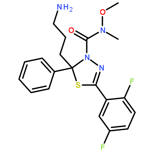 (2S)-2-(3-Aminopropyl)-5-(2,5-difluorophenyl)-N-methoxy-N-methyl-2-phenyl-1,3,4-thiadiazole-3(2H)-carboxamide