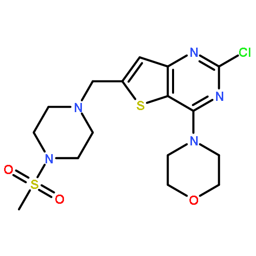 4-(2-Chloro-6-((4-(methylsulfonyl)piperazin-1-yl)methyl)thieno[3,2-d]pyrimidin-4-yl)morpholine