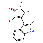 1H-PYRROLE-2,5-DIONE, 3-BROMO-1-METHYL-4-(2-METHYL-1H-INDOL-3-YL)-