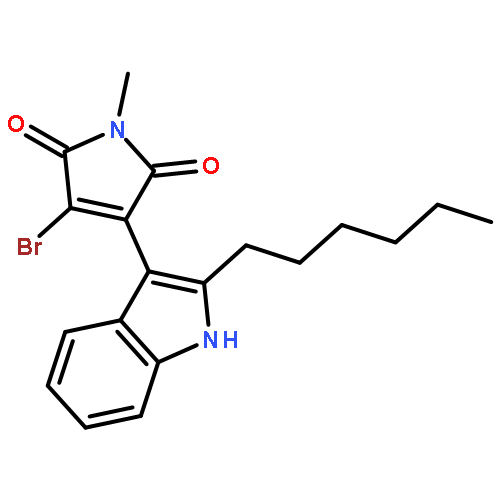 1H-Pyrrole-2,5-dione, 3-bromo-4-(2-hexyl-1H-indol-3-yl)-1-methyl-