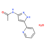 Acetamide, N-[5-(2-pyridinyl)-1H-pyrazol-3-yl]-, monohydrate