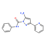 1H-PYRAZOLE-1-CARBOXAMIDE, 5-AMINO-N-PHENYL-3-(2-PYRIDINYL)-