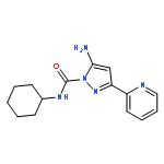 1H-Pyrazole-1-carboxamide, 5-amino-N-cyclohexyl-3-(2-pyridinyl)-