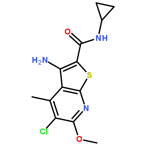 3-Amino-5-chloro-N-cyclopropyl-6-methoxy-4-methylthieno[2,3-b]pyridine-2-carboxamide