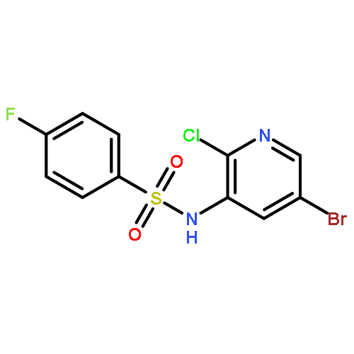 BENZENESULFONAMIDE, N-(5-BROMO-2-CHLORO-3-PYRIDINYL)-4-FLUORO-