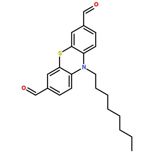 10H-Phenothiazine-3,7-dicarboxaldehyde, 10-octyl-