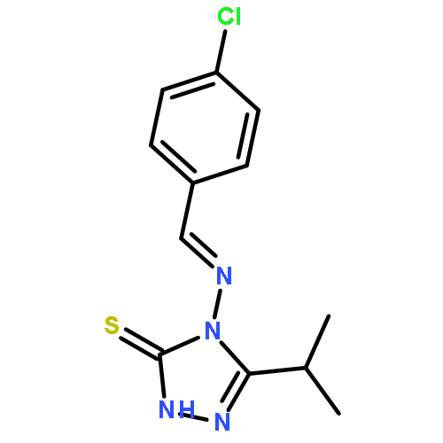 4-[(4-CHLOROPHENYL)METHYLIDENEAMINO]-5-PROPAN-2-YL-2H-1,2,4-TRIAZOLE-3(4H)-THIONE