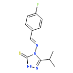 4-[(4-FLUOROPHENYL)METHYLIDENEAMINO]-5-PROPAN-2-YL-2H-1,2,4-TRIAZOLE-3(4H)-THIONE