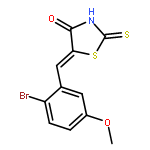 4-Thiazolidinone, 5-[(2-bromo-5-methoxyphenyl)methylene]-2-thioxo-