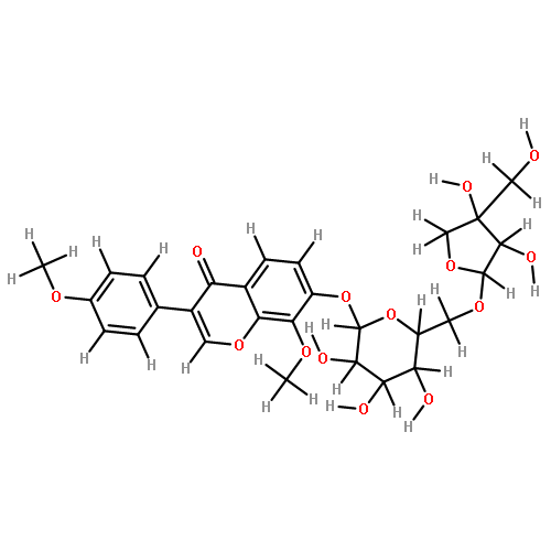 7-hydroxy-4',8-dimethoxyisoflavone 7-O-beta-D-apiofuranosyl-(1->6)-beta-D-glucopyranoside